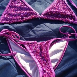 Purple Sequin Sweet Revenge Bikini